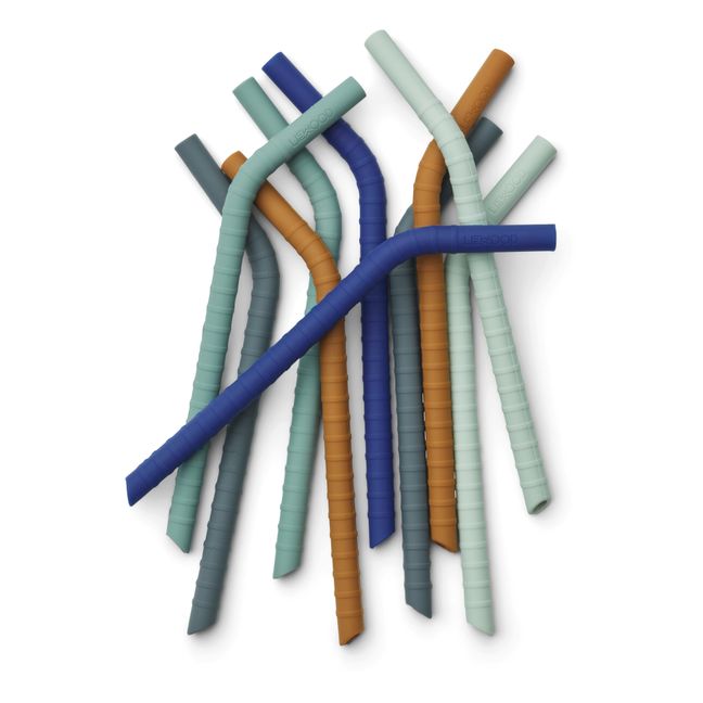 Jonas Silicone Straws - Set of 10 Blue
