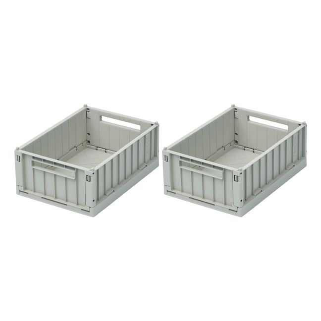 Weston Collapsible Crates - Set of 2 Blue
