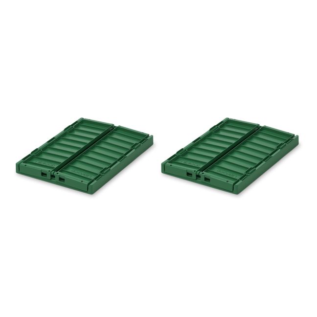 Weston Collapsible Crates - Set of 2 Green