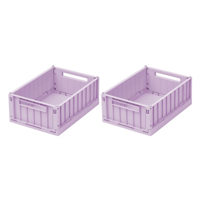 Weston Collapsible Crates - Set of 2 Mauve