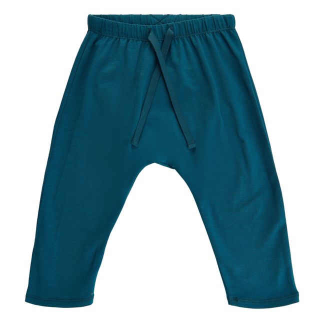 Hailey Organic Cotton Harem Pants Blu