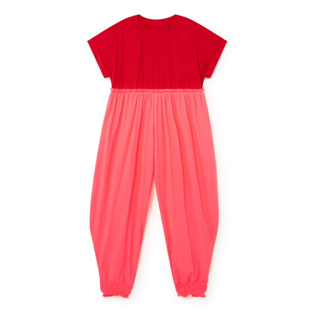 Kawaii Two-Tone Jumpsuit Red
