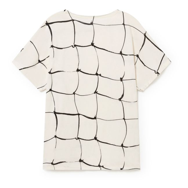 Camiseta de algodón orgánico Cuadros Arty Crudo