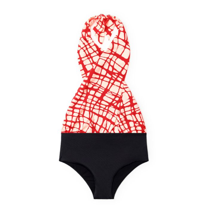 Mod Polyamide Tie-Up Swimsuit Red- Product image n°0
