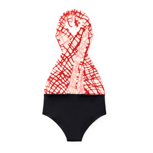 Mod Polyamide Tie-Up Swimsuit Red