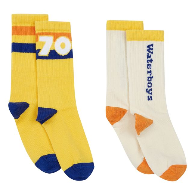 Pack 2 Chaussettes 70'S Waterboys Blanc