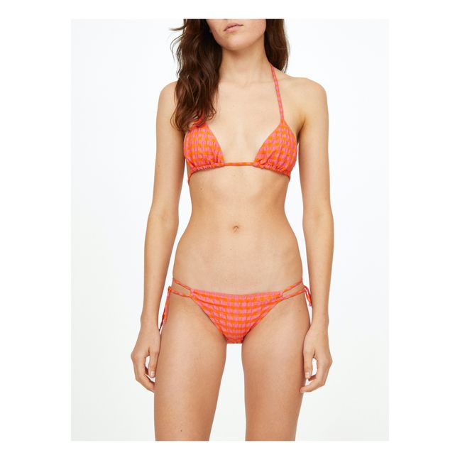 Braguita de bikini Wood Domino efecto gofrado Naranja