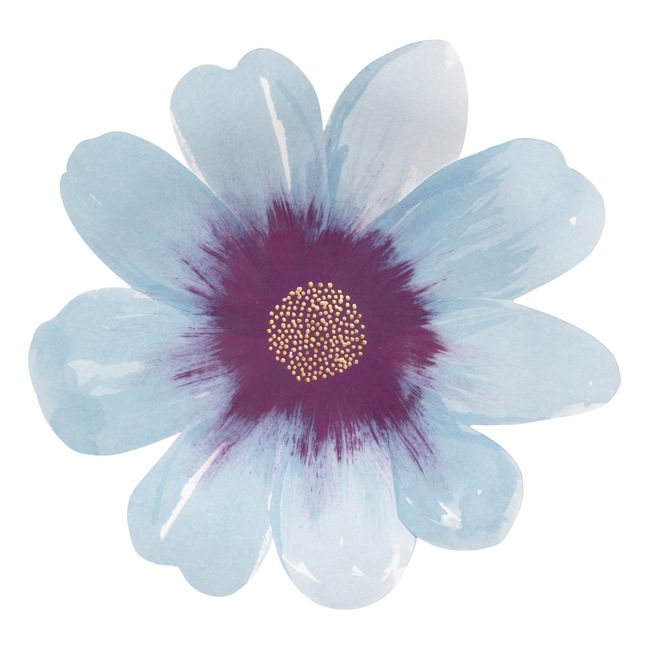 Platos grandes de papel Flores - Set de 8