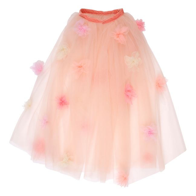 Cape florale Rose en tulle 