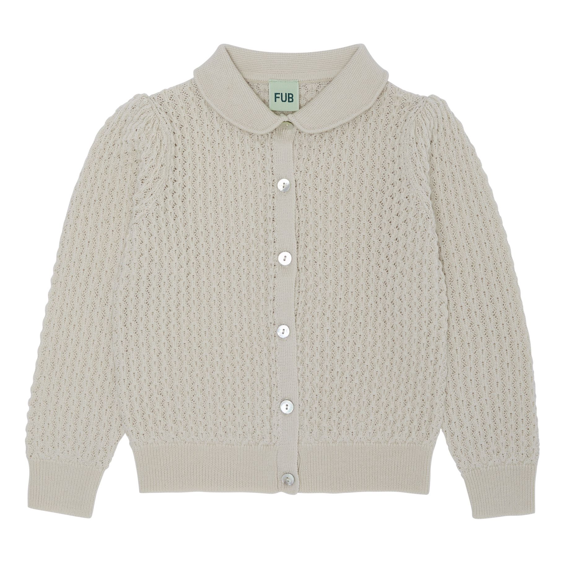 FUB - Cardigan Laine Fine - Fille - Ecru
