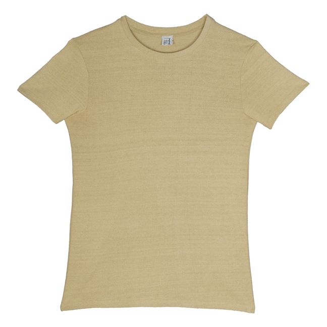 T-Shirt Soie Sauvage | Jaune pâle