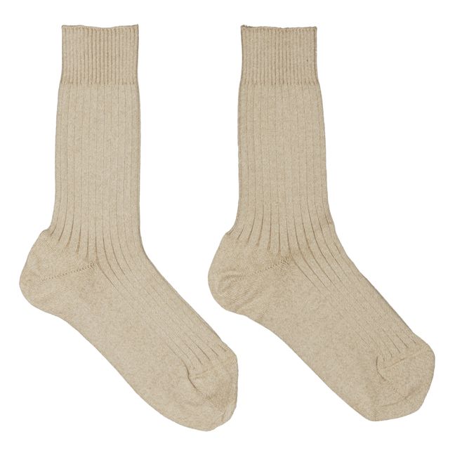 Ribbed Socks Sabbia
