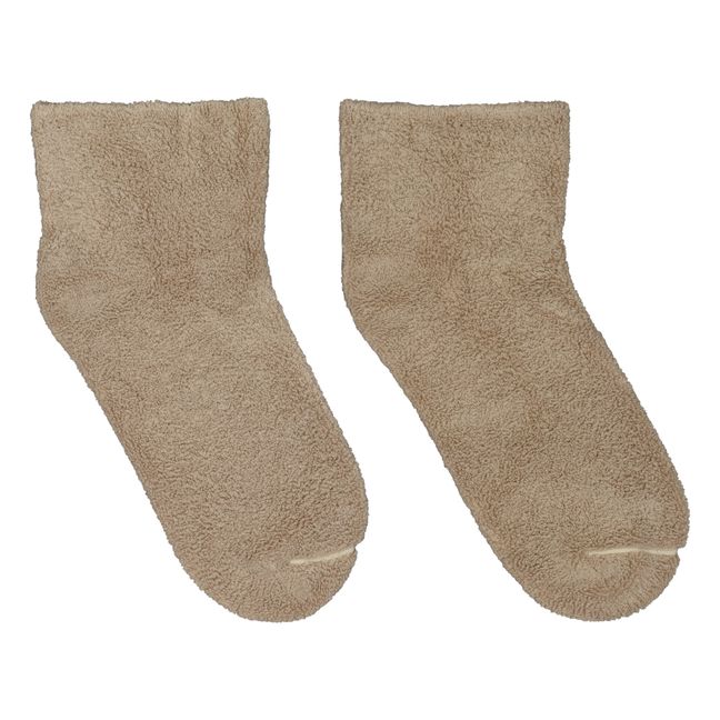 Short Buckle Socks Taupe grey