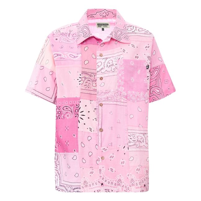 Bandana Patchwork Shirt Pink