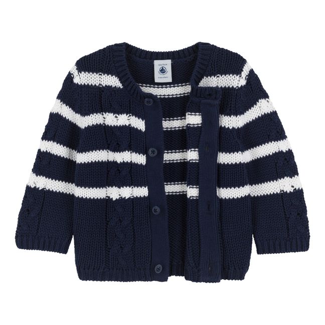 Baza Knitted Cardigan Blu marino
