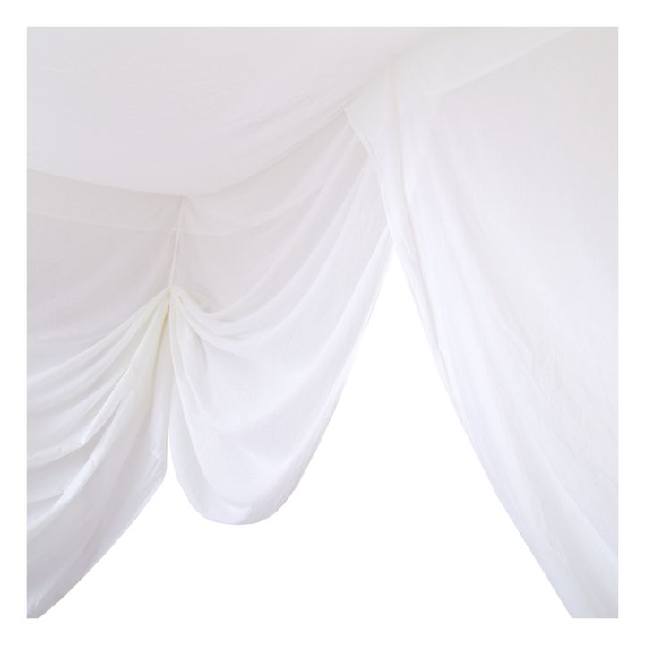 Organic Cotton Four-Poster Bed Canopy White- Immagine del prodotto n°2