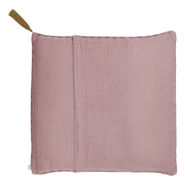 Organic Cotton Square Cushion Dusty Pink S007