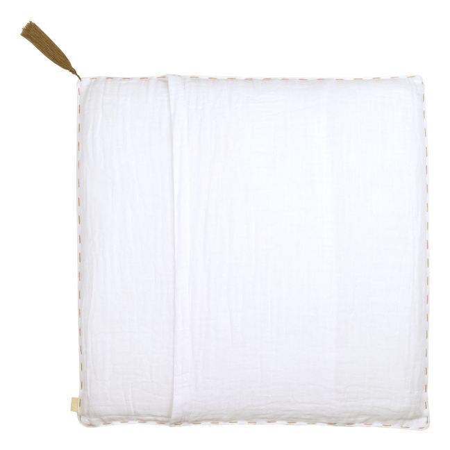 Coussin carré en coton bio | White