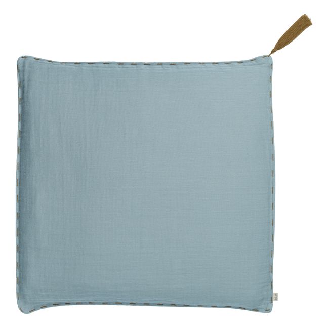 Organic Cotton Square Cushion Sweet Blue S046