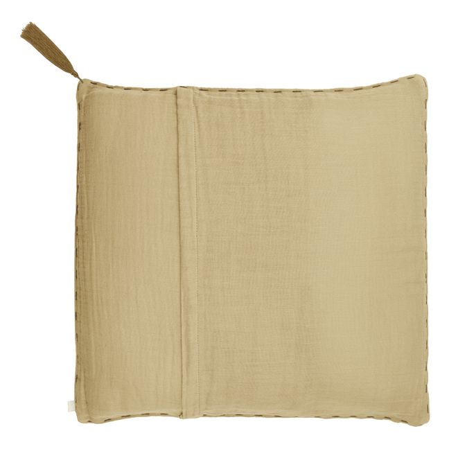Coussin carré en coton bio | Mellow Yellow S048