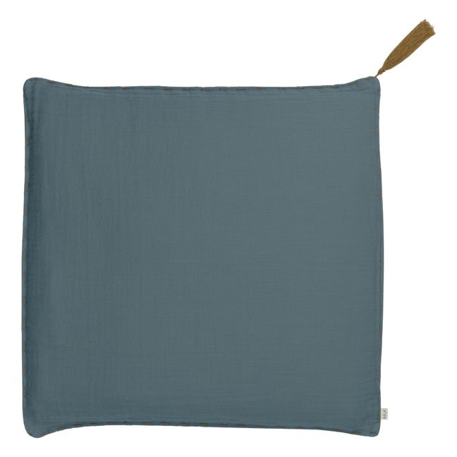 Organic Cotton Square Cushion | Ice Blue S032