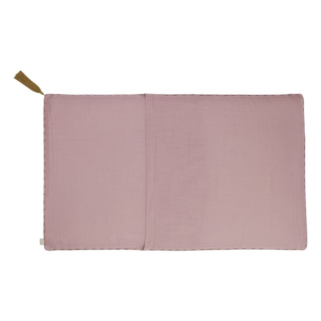 Cojín rectangular de algodón orgánico Dusty Pink S007