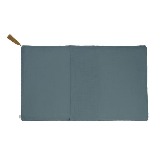 Cojín rectangular de algodón orgánico | Ice Blue S032