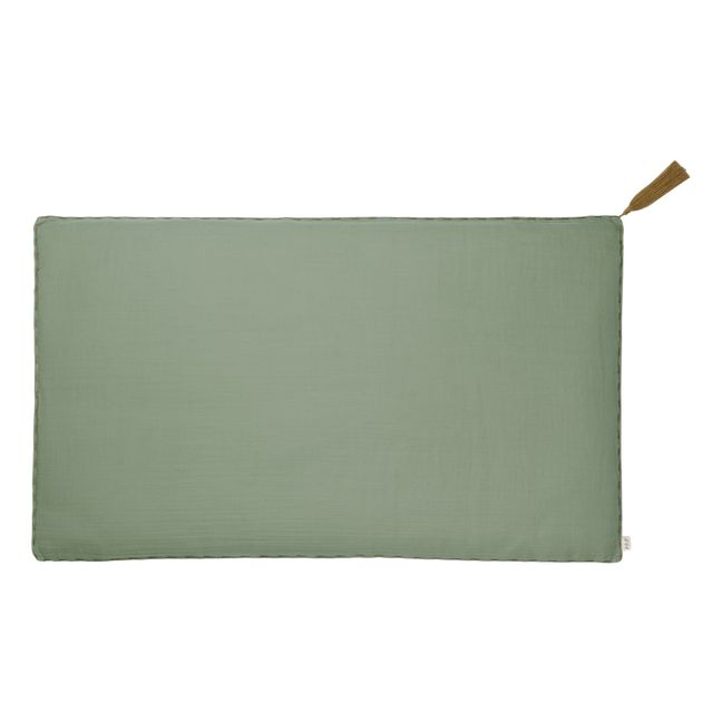Cojín rectangular de algodón orgánico Sage Green S049