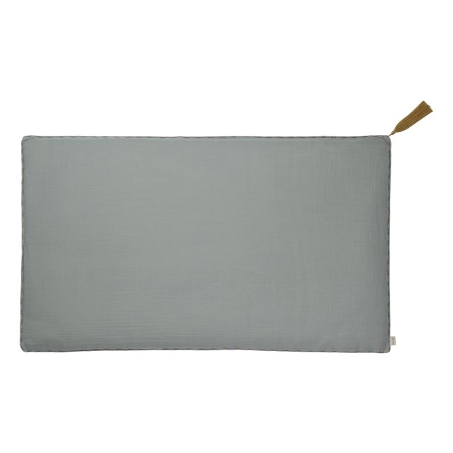 Cojín rectangular de algodón orgánico Silver Grey S019