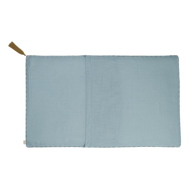 Rechteckiges Kissen aus Bio-Baumwolle | Sweet Blue S046
