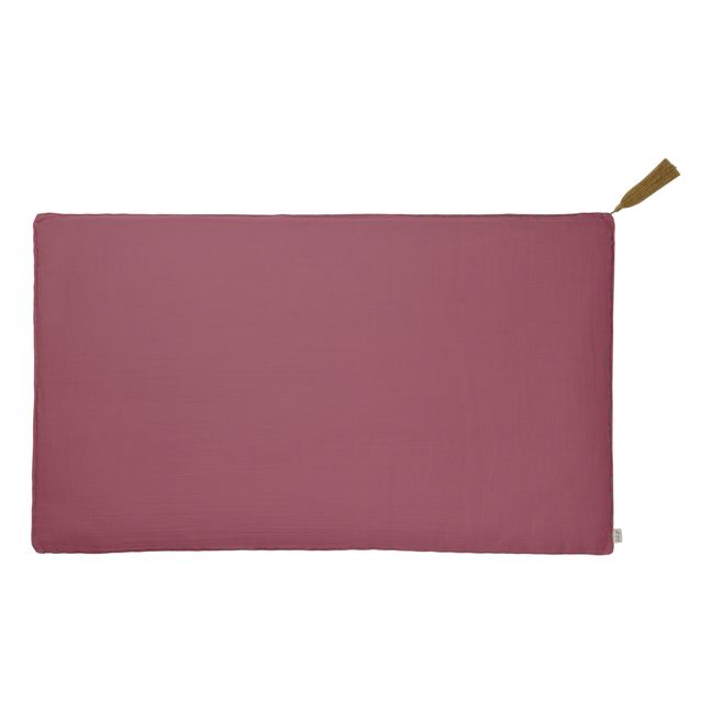 Coussin rectangulaire en coton bio | Baobab Rose S042