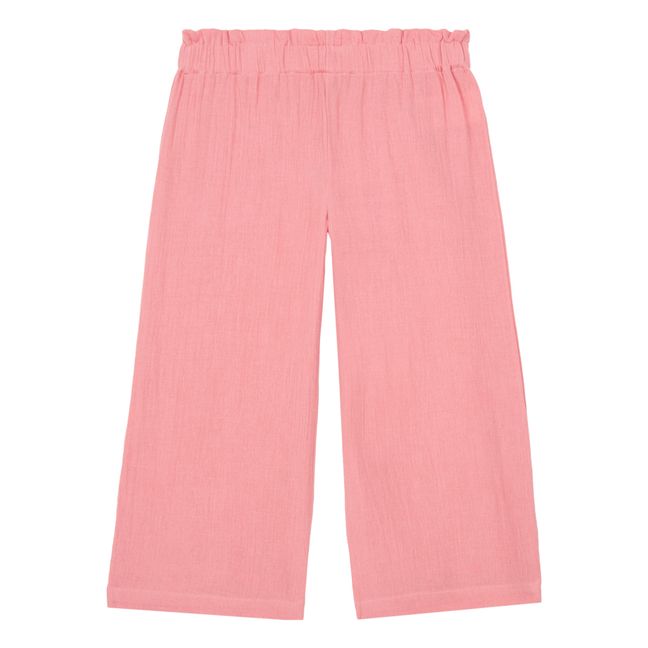 Chacha Organic Cotton Muslin Trousers Pink