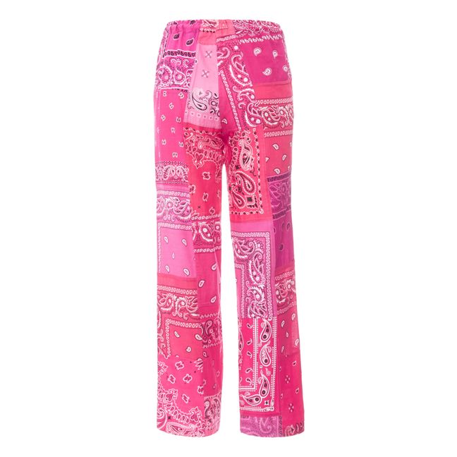 Bandana Patchwork Trousers Pink