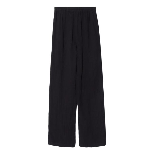 Dylan Cotton Muslin Trousers | Negro