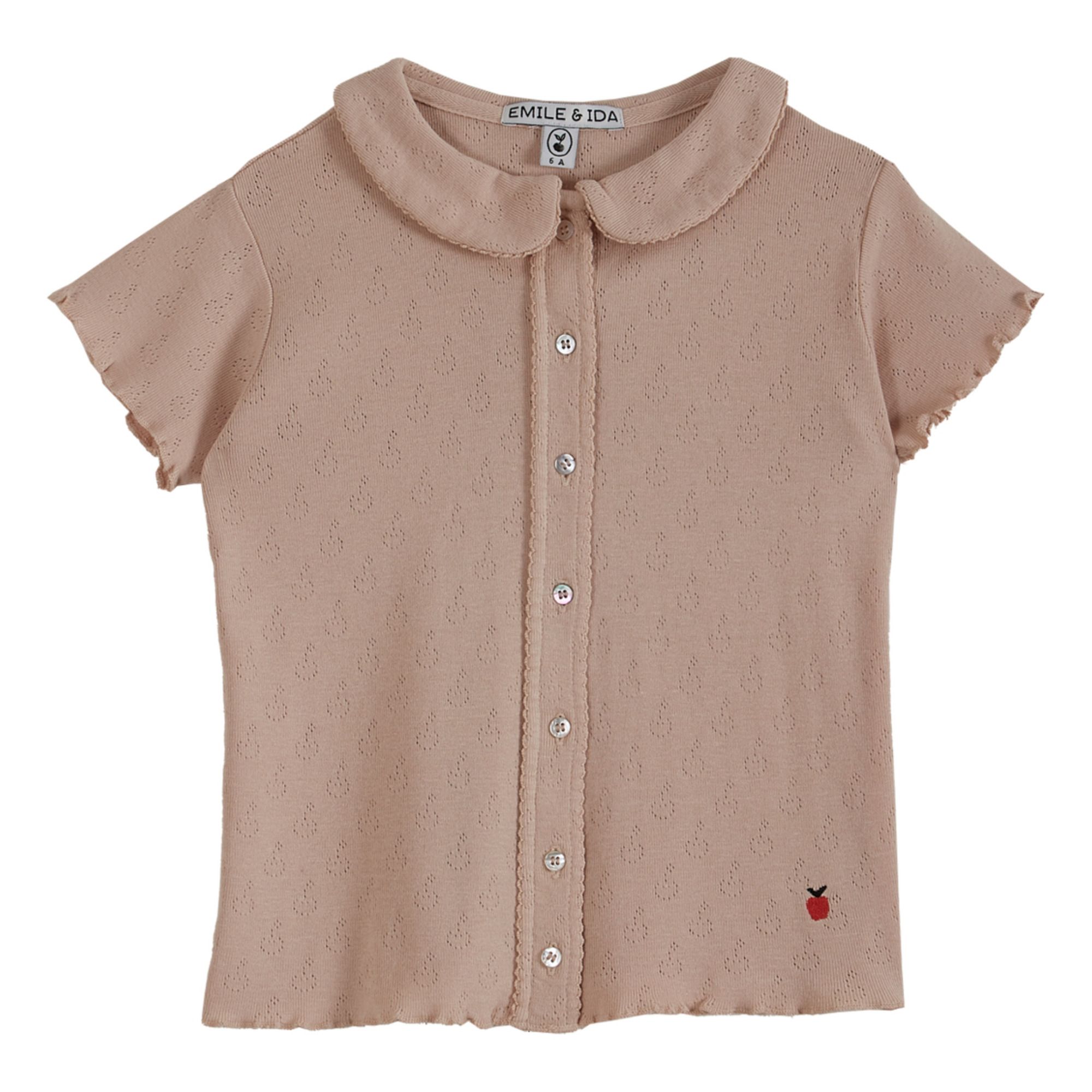Emile et Ida - T-Shirt Pointelle - Fille - Rose