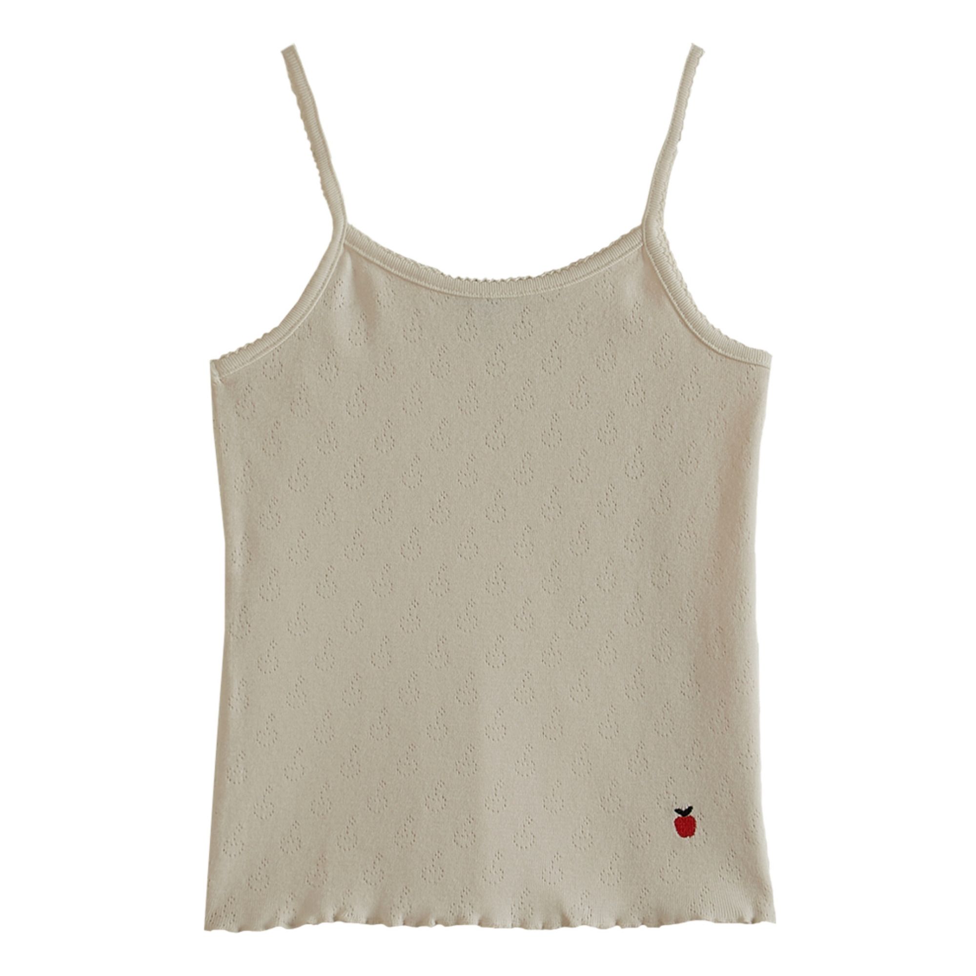 Emile et Ida - Débardeur Pointelle - Fille - Ecru