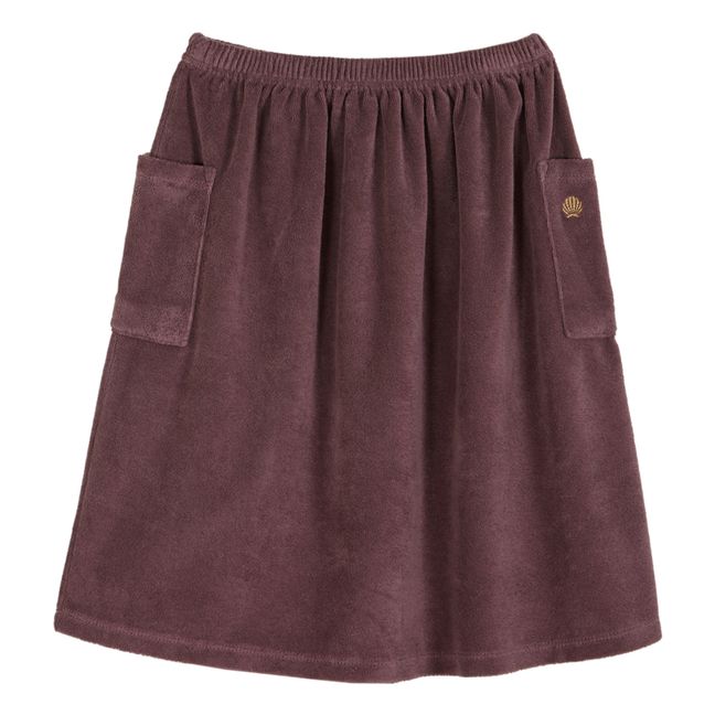Terry Cloth Skirt Purple