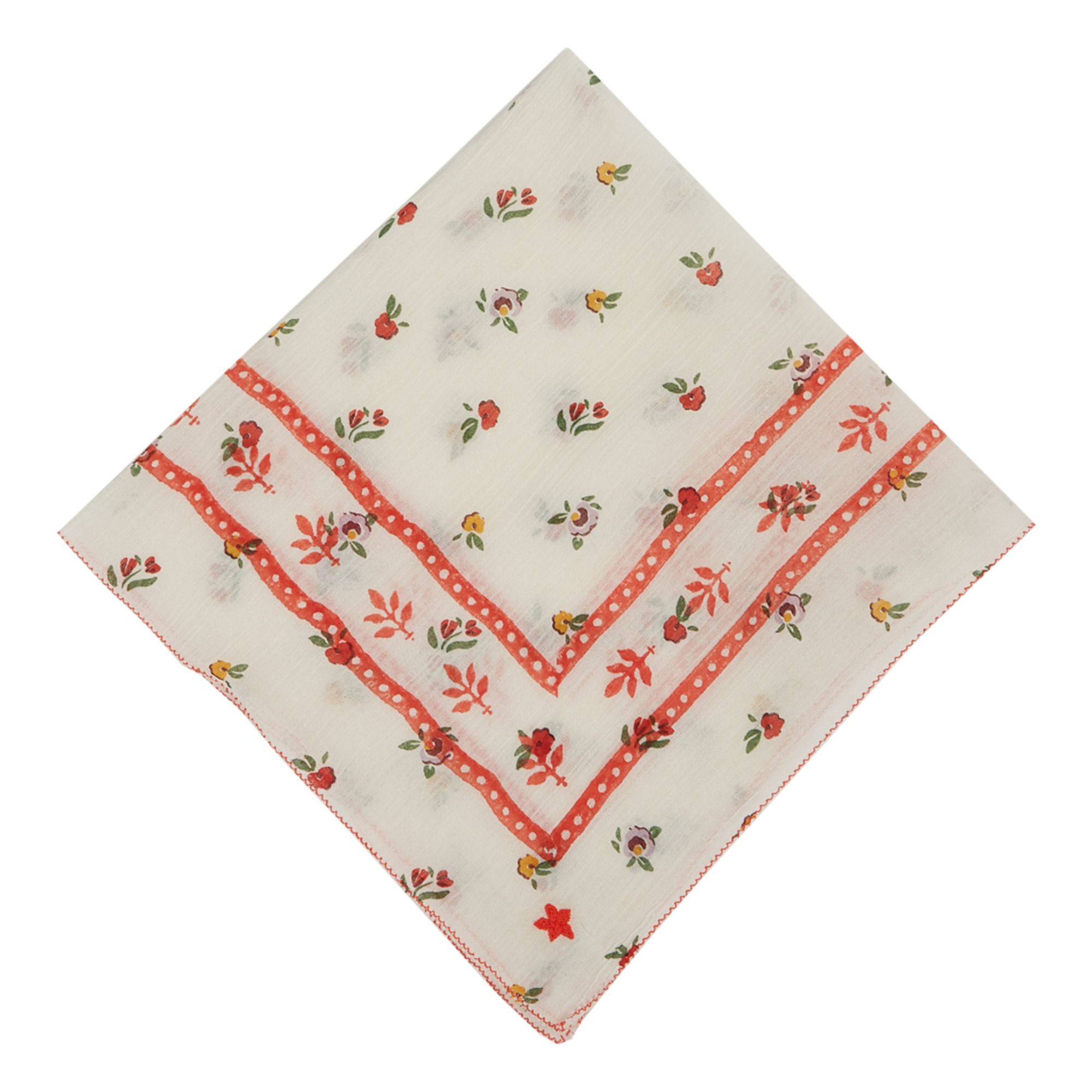 Emile et Ida - Foulard Fleuri - Fille - Ecru