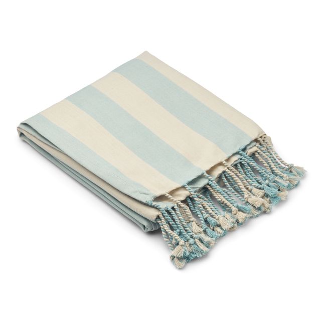 Serviette de plage Mona en coton bio | Bleu