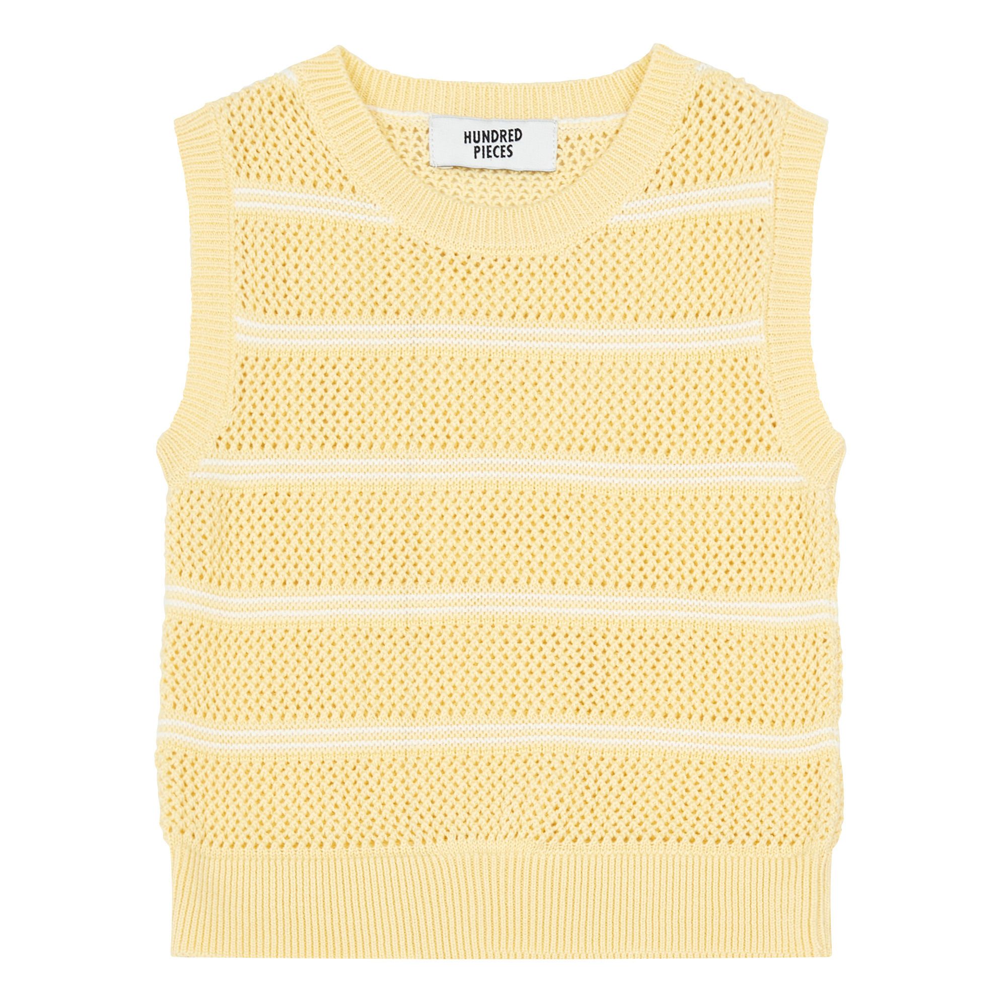 Hundred Pieces - Top Tricoté - Fille - Jaune citron