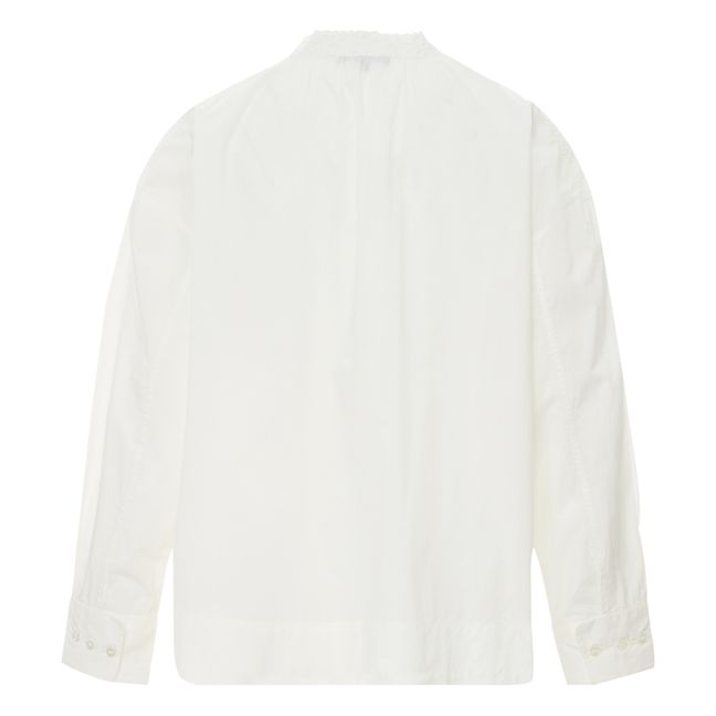 Poème Embroidered Poplin Blouse White