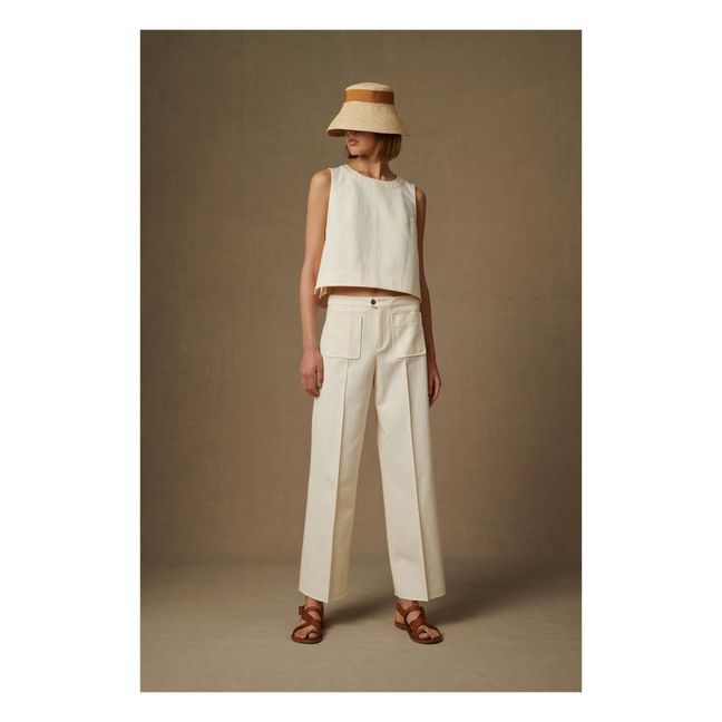 Pantalon Harry Toile Sagan | Crème