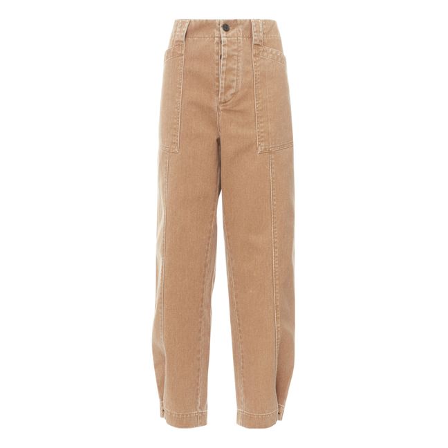 Jacob Coated Fabric Jeans Beige pink