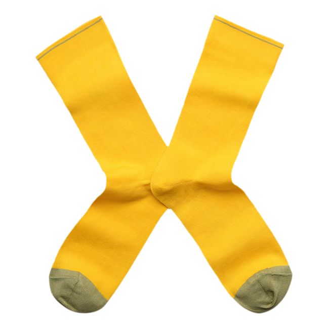Socken einfarbig Gelb