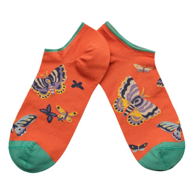 Calcetines cortos Mariposa Naranja