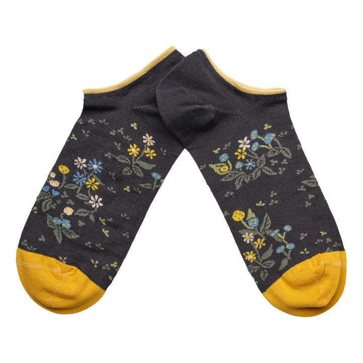 Calcetines cortos Flor Negro- Imagen del producto n°0