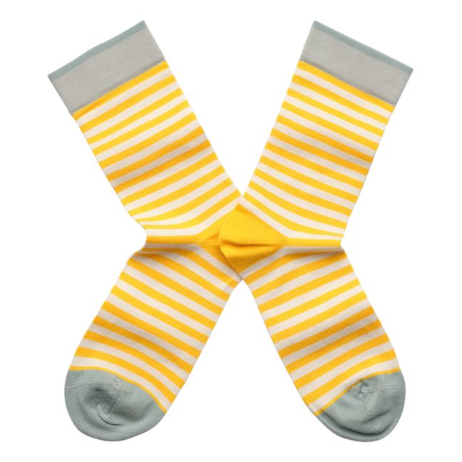Socken Streifen Gelb