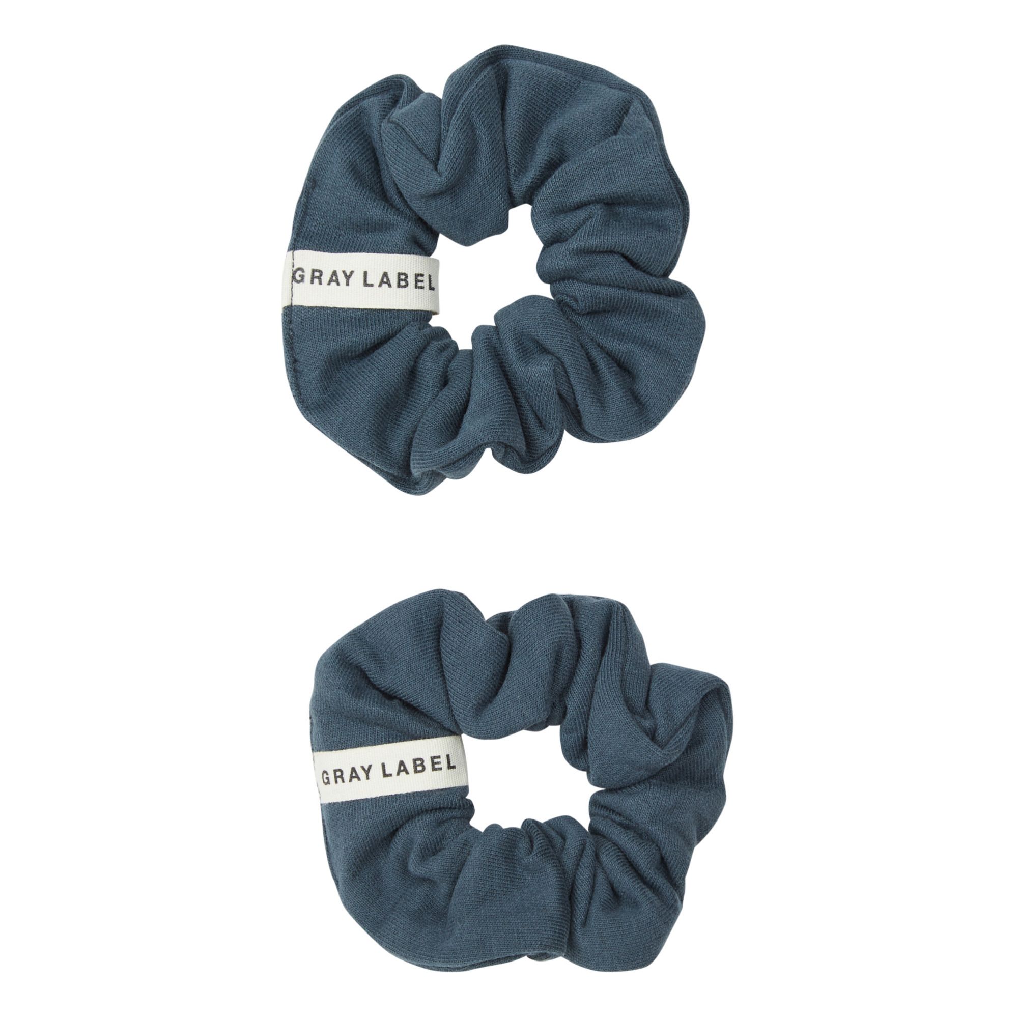 Gray Label - Scrunchie Coton Bio - Fille - Bleu gris