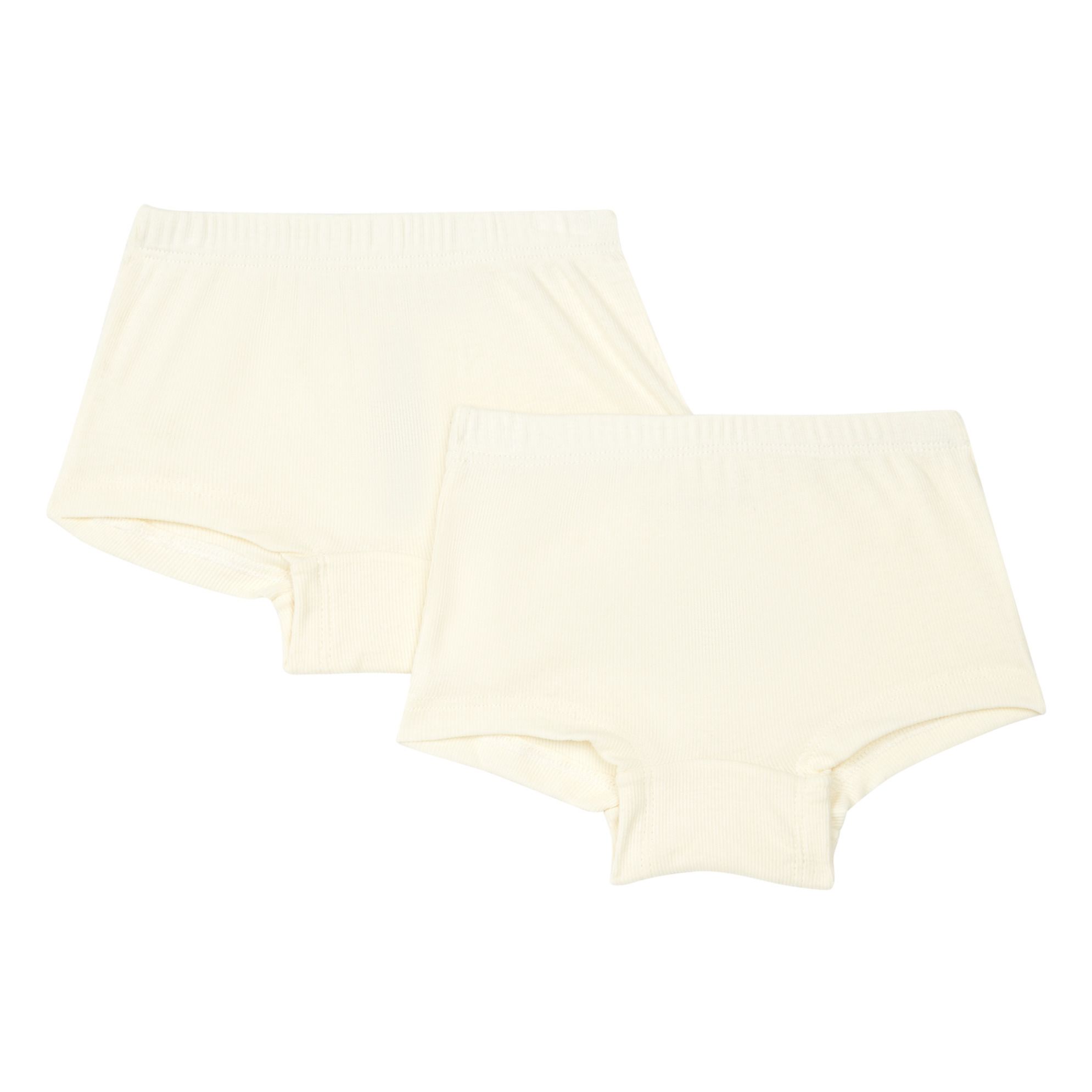 Gray Label - Set 2 Shorties Coton Bio - Capsule Homewear - - Fille - Crème