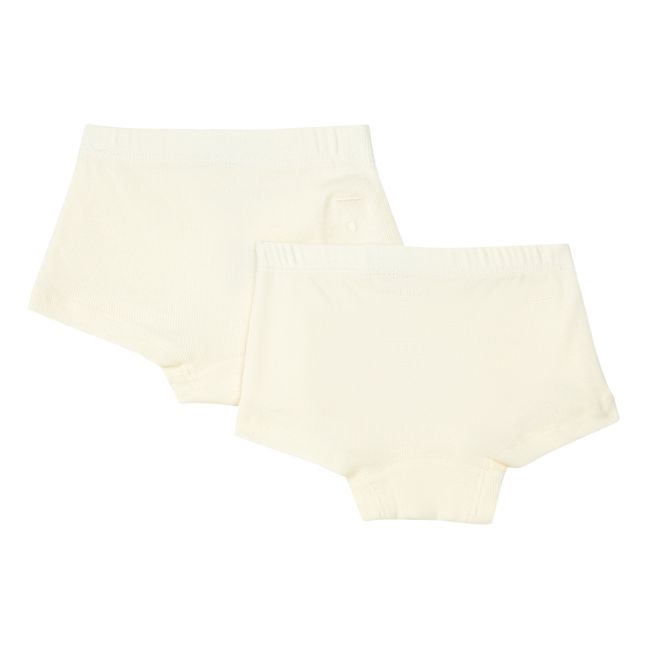 2er-Set Shorts aus Bio-Baumwolle - Homewear Kapsel -  | Cremefarben